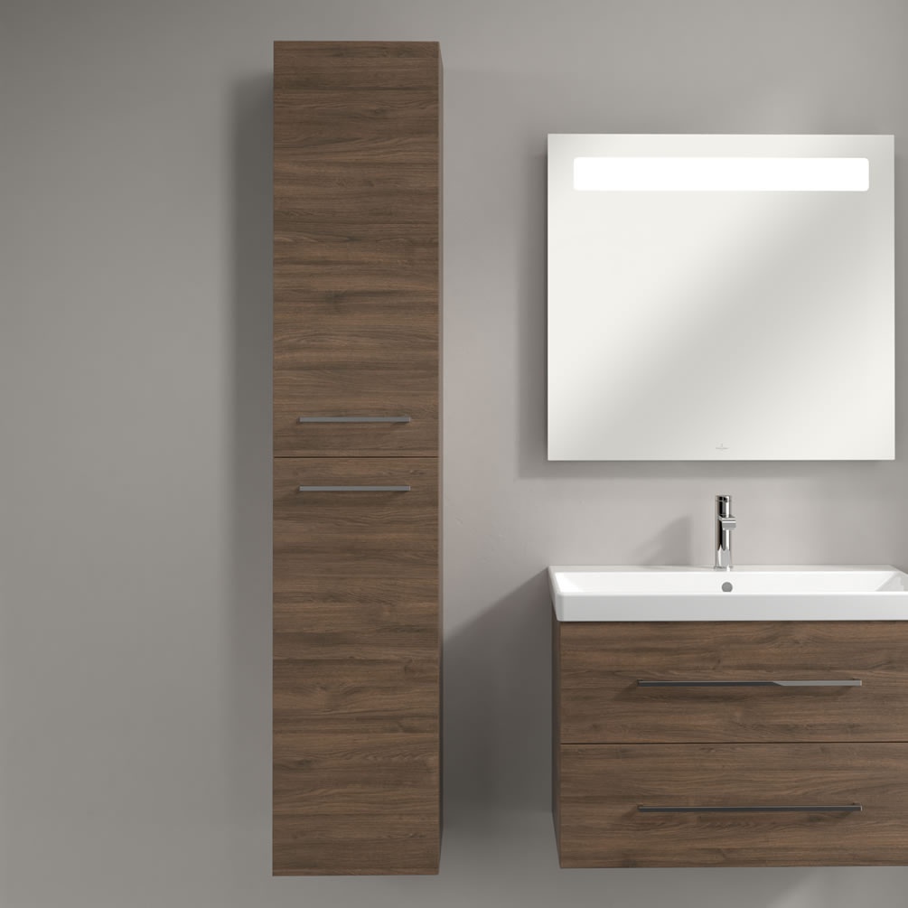 Lifestyle image of Villeroy & Boch Avento Arizona Oak Tall Cabinet